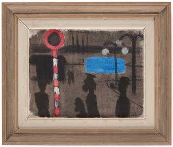 Ragnar Sandberg, Night at the harbour, Gothenburg.