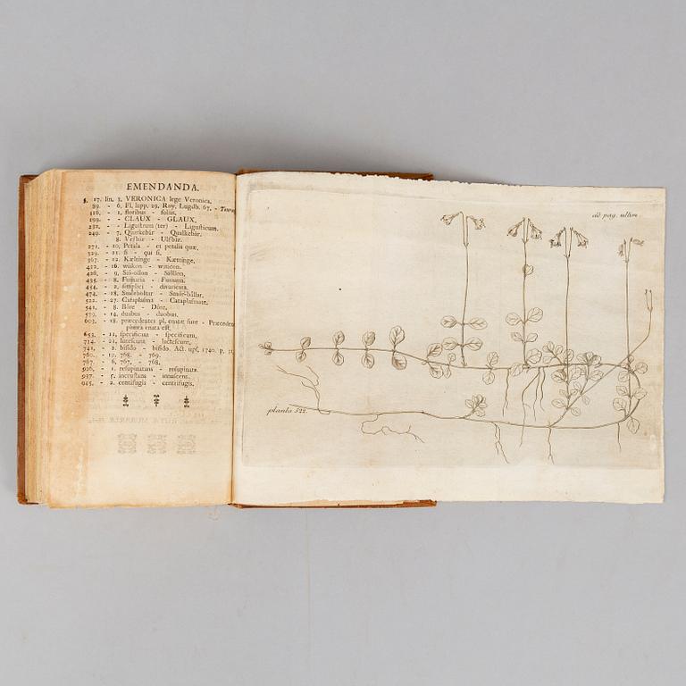 Flora svecica, with an engraved plate.