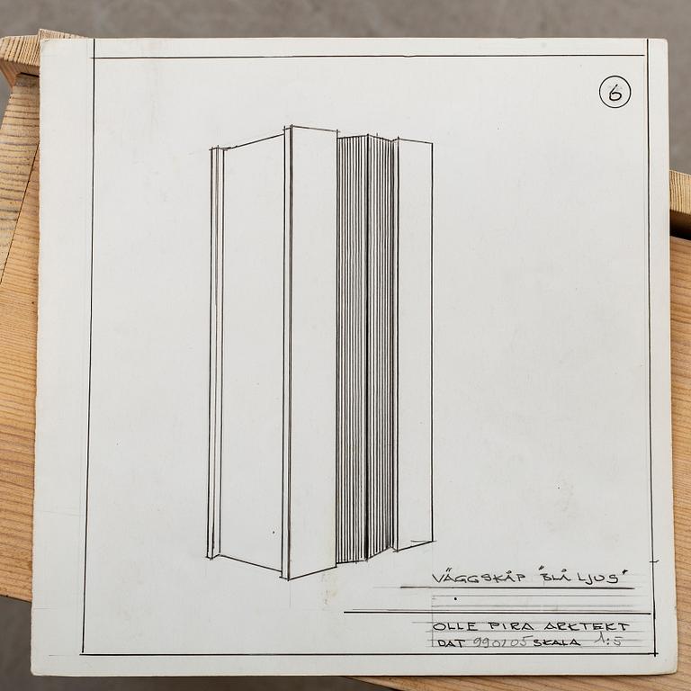 OLOF PIRA, väggskåp "Blå Ljus".