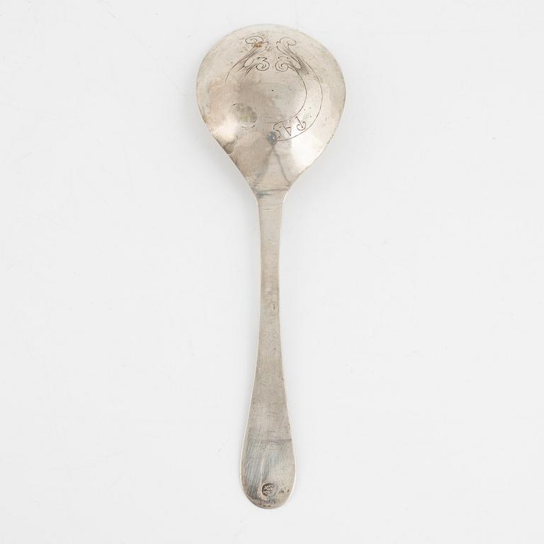 A Norwegian 18th Century Silver Spoon, mark of Abraham Messing, Bergen 1723.