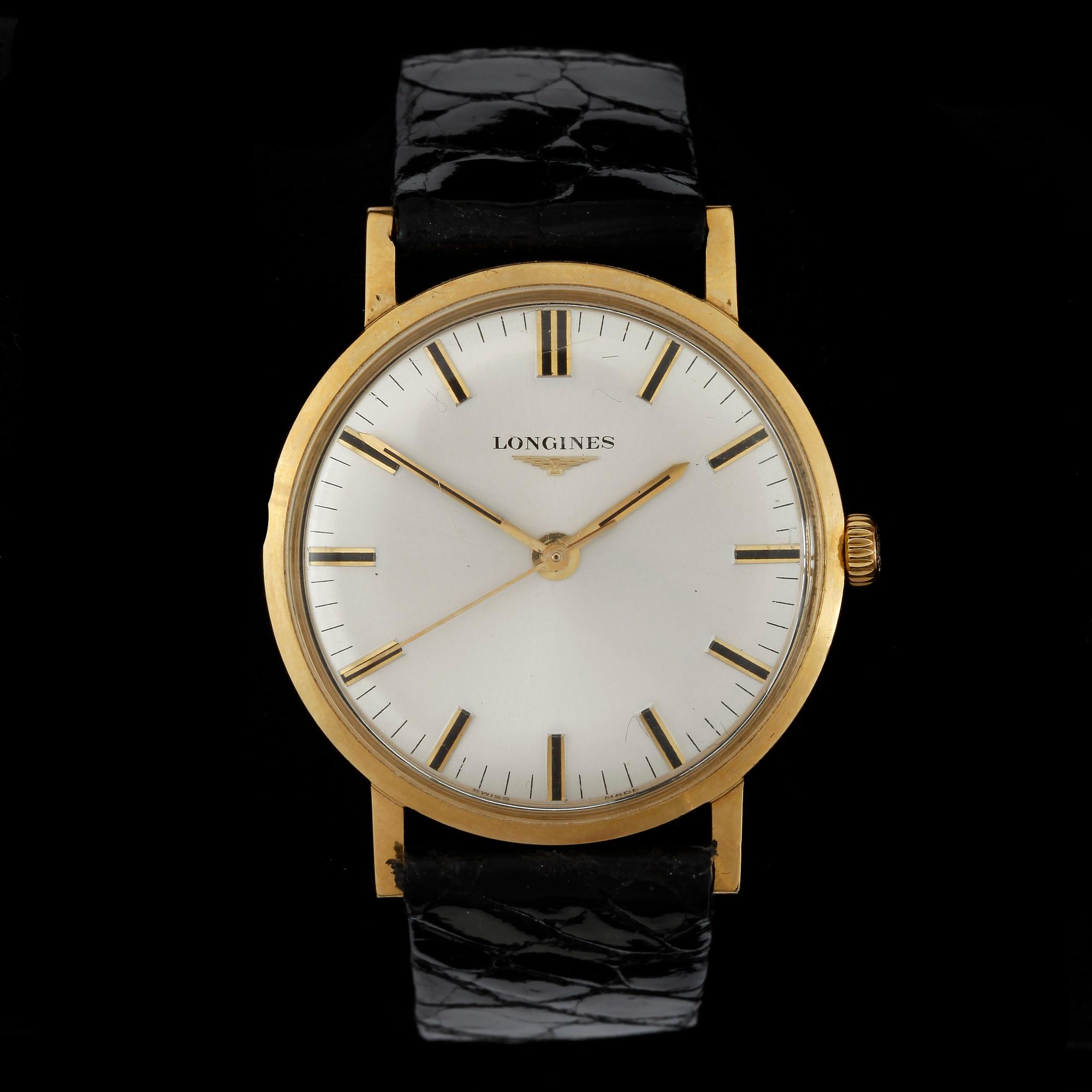 ARMBANDSUR, herr, 18k guld, Longines, bär datering 1972.