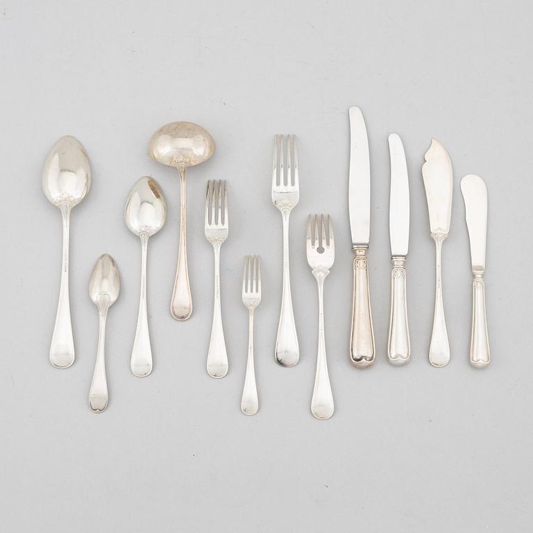A 118-piece silver flatware set, "Norsk", C.G.Hallberg, Stockholm, Sweden, 1925-32.