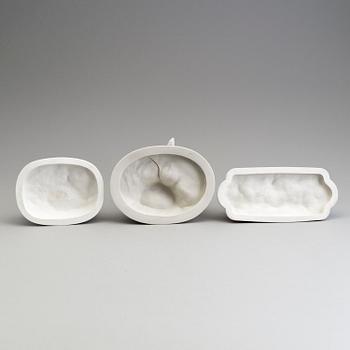 THREE PARIAN GROUPS, Gustafsberg, ca 1900.