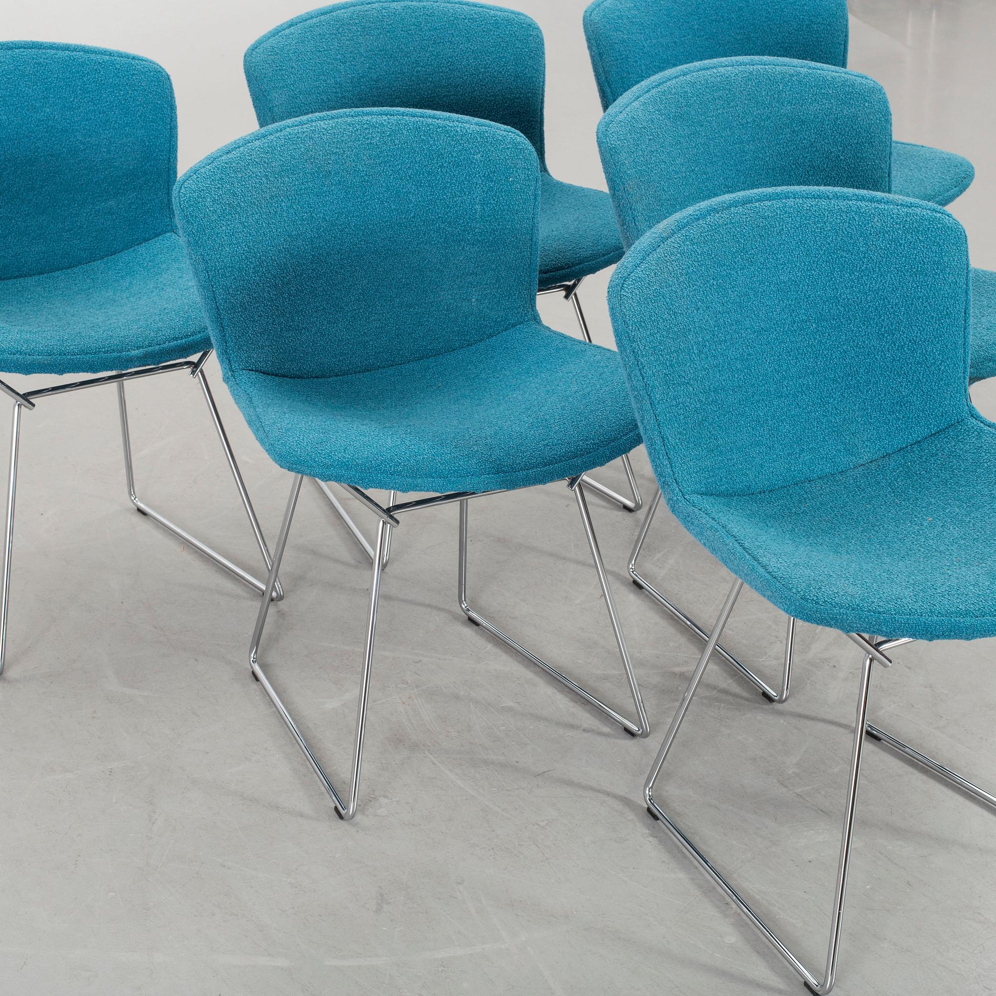 A SET OF 6 HARRY BERTOIA "SIDE CHAIR" BY KNOLL INTERNATIONAL.