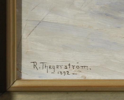 THEGERSTRÖM, ROBERT. Olja på pannå, sign o dat 1892.