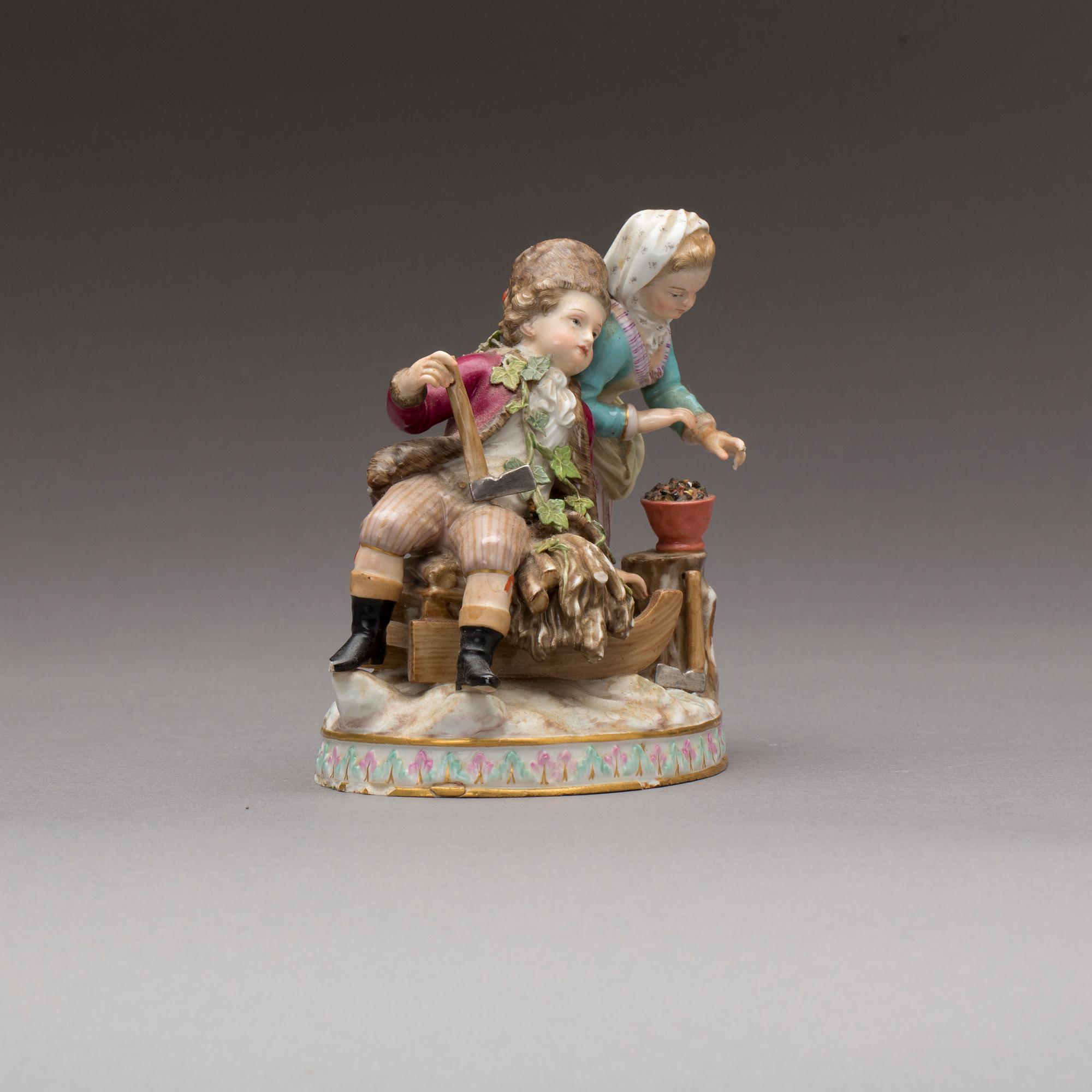 FIGURIN, Meissen, tidigt 1900-tal, porslin.