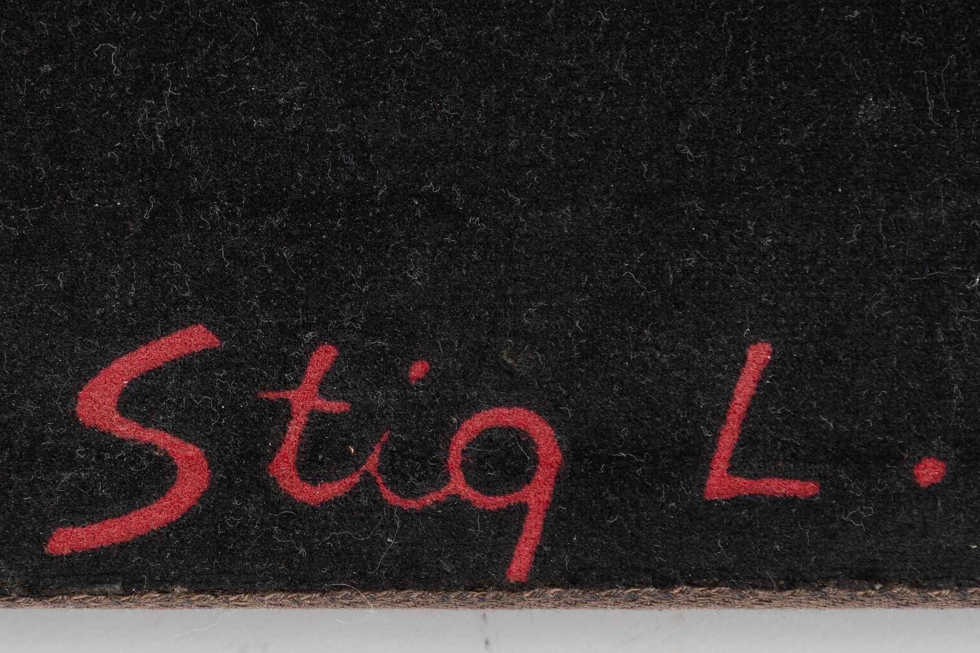 Stig Lindberg, a textile print on velvet, Nordiska Kompaniet, Sweden, 1960's.