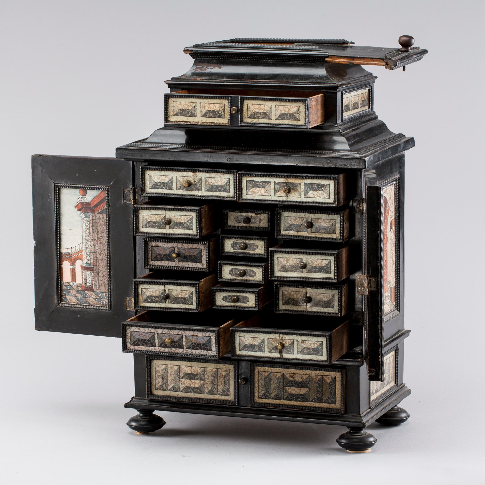 KABINETTSKÅP, barock, 1600-tal.