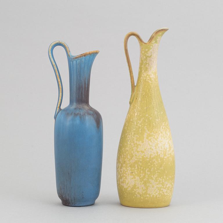 Gunnar Nylund, a set of five stoneware vases and two bowls and Carl-Harry Stålhane, a set of two vases for Rörstrand.