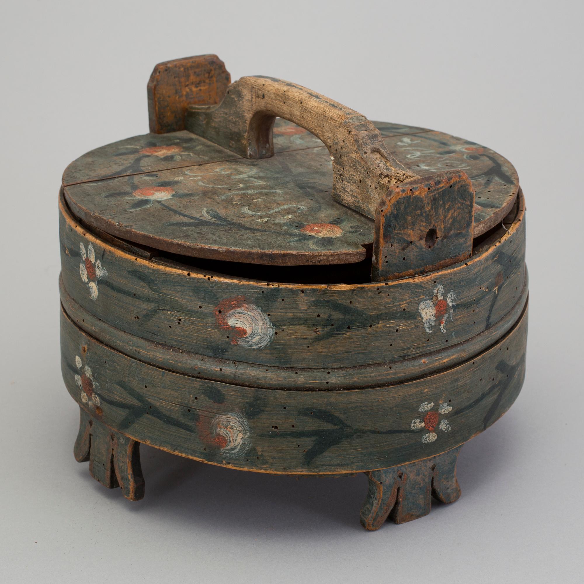 A folk art bowl, Sweden marked  PJES JPD 1800.