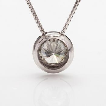 Halsband, 18K vitguld, diamant ca 0.62 ct.