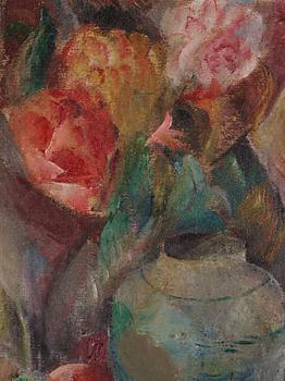 Jules Schyl, Stilleben med kruka och äpplen.