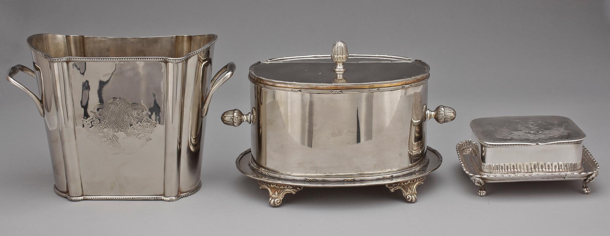 PARTI PLÄTER, 3 delar, trol England, 1800/1900-tal.