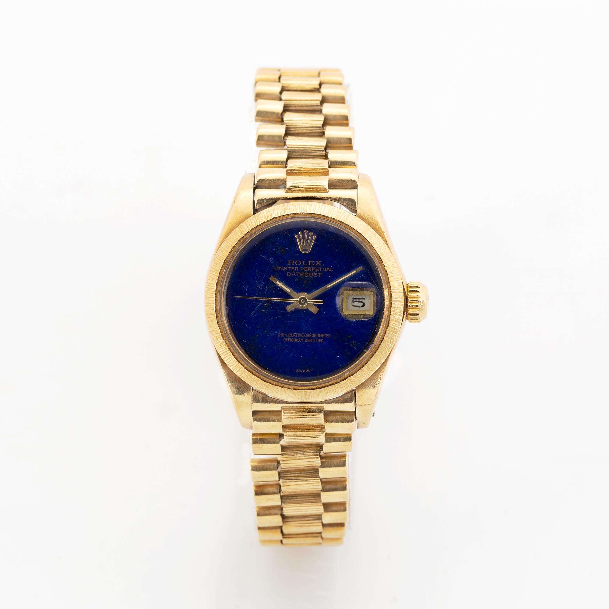 Rolex, Datejust, "Bark Finish", "Lapis Lazuli Dial", wristwatch, 26 mm.