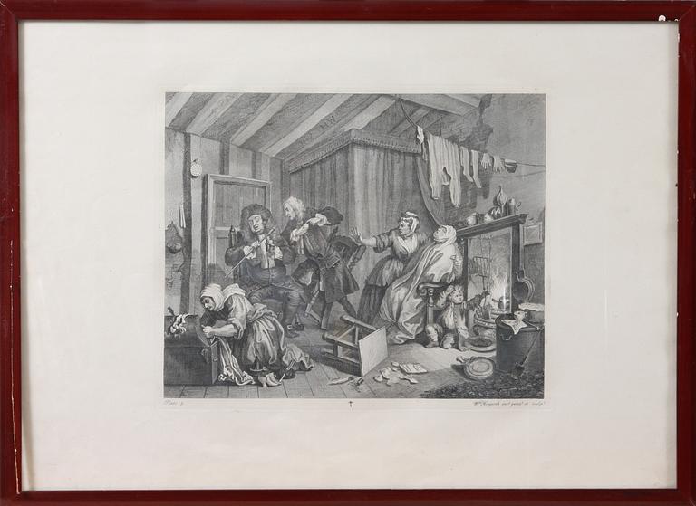 WILLIAM HOGARTH, efter, kopparstick, 6 st.
