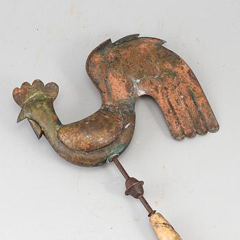 A 19th century copper weather vane.