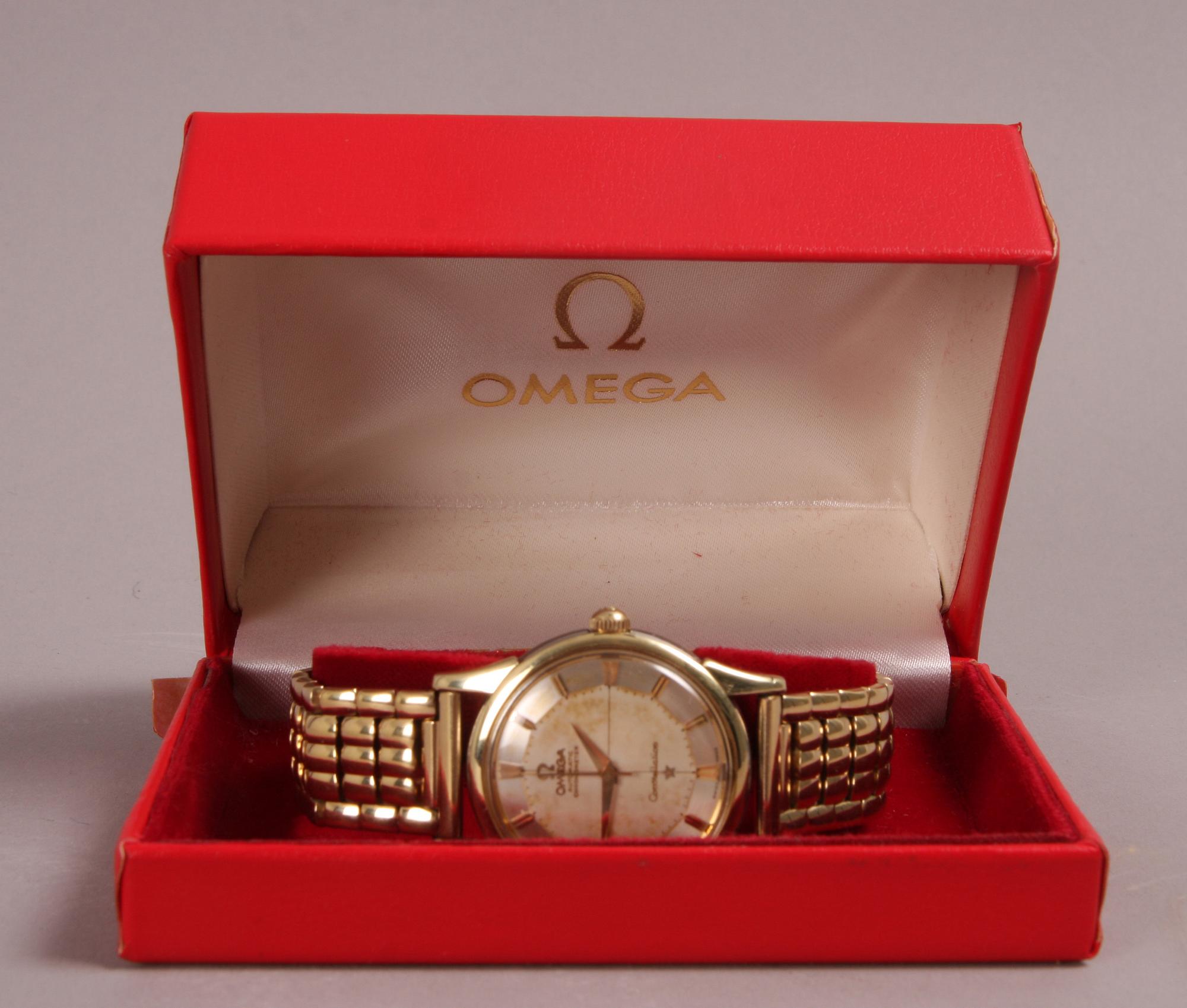 ARMBANDSUR, Omega Constellation, guld på stål.