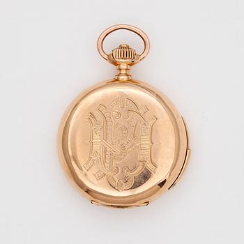 A gold savonette ancre pocket watch, c. 1980.