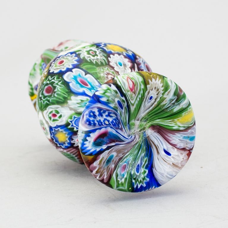 A MILLEFIORI GLASS VASE, Italy, mid 20th century.