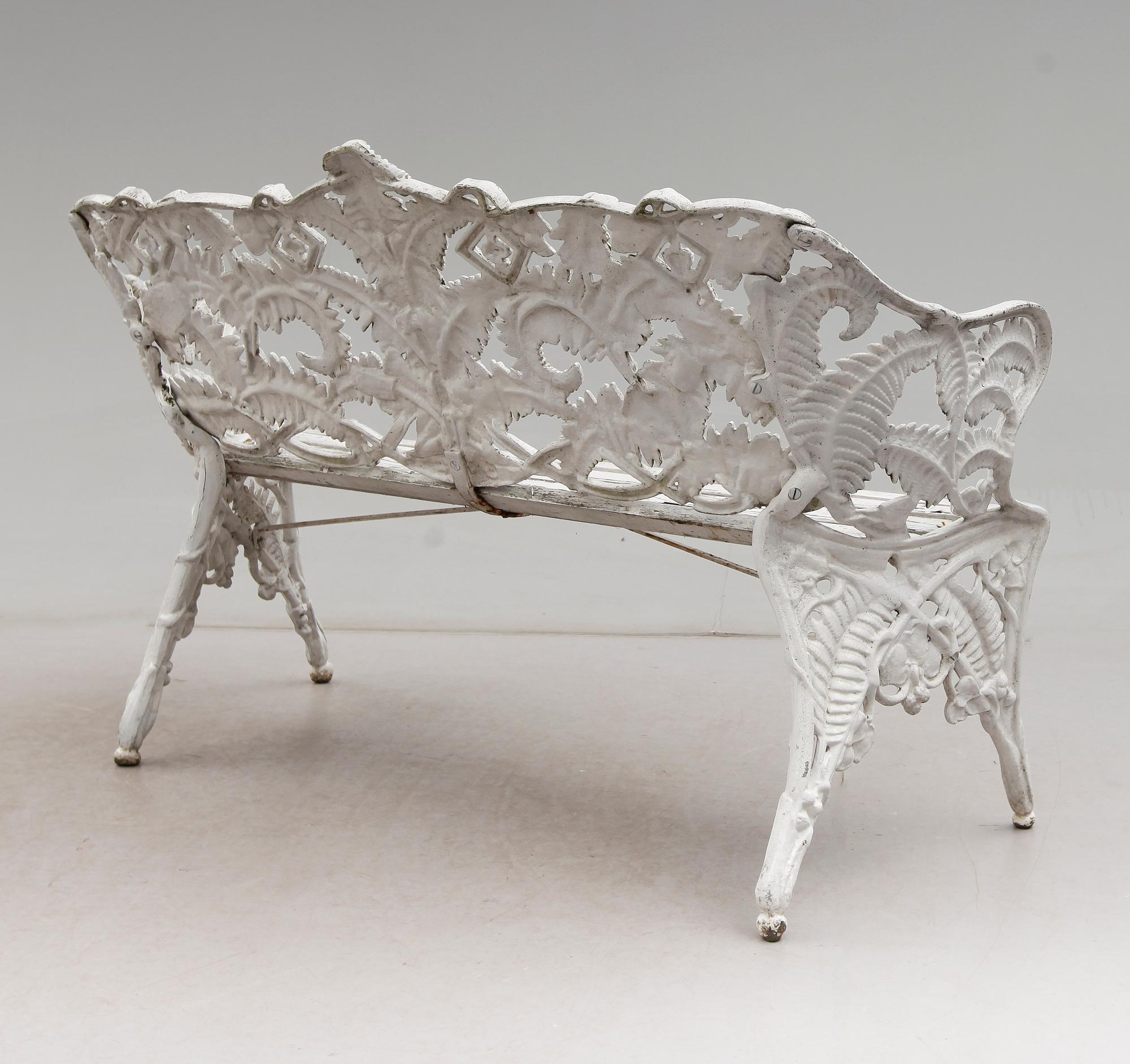 TRÄDGÅRDSSOFFA, Melins Metallgjuteri, Anderstorp, 1900-talets andra hälft.