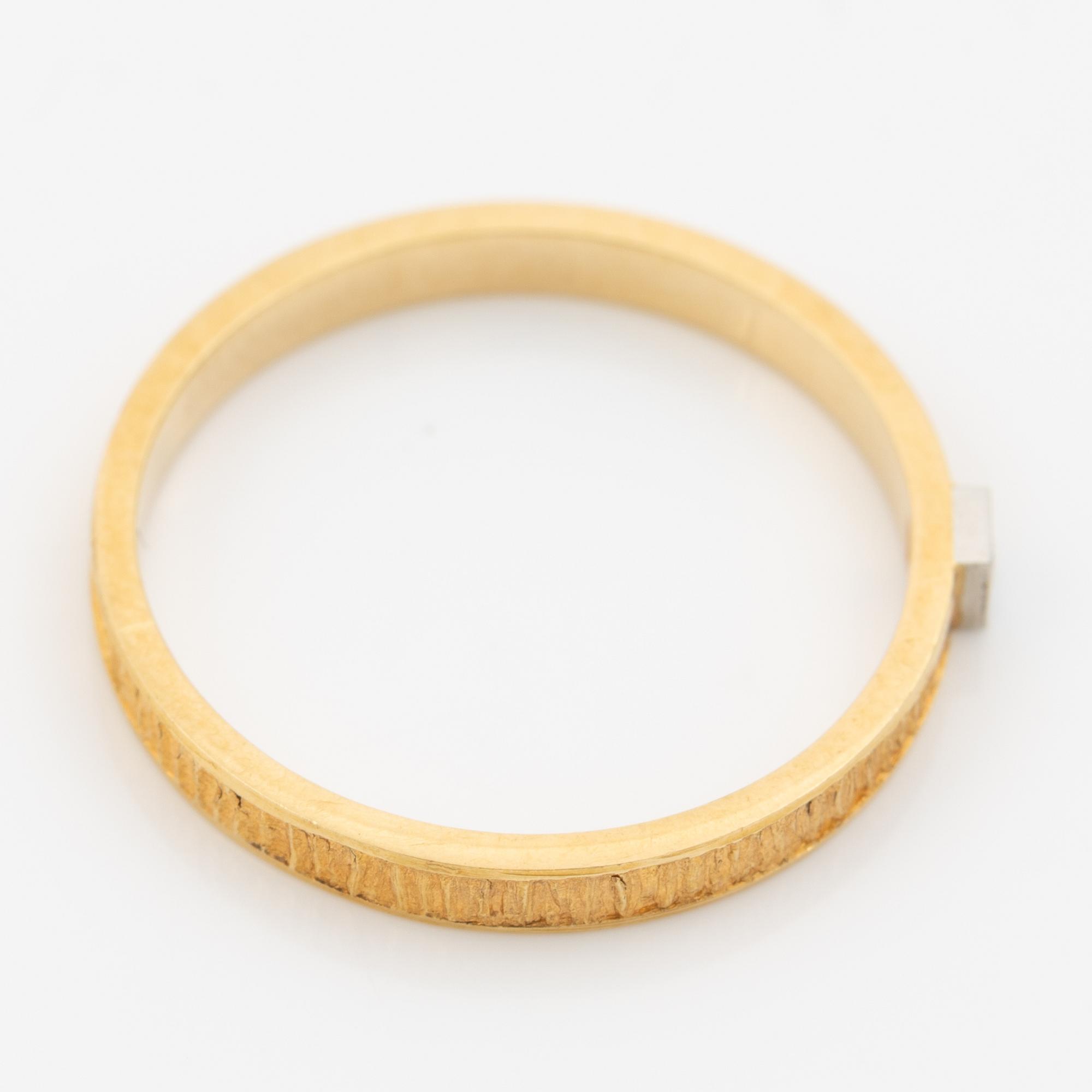 Lapponia, ring 18K gold set with an eight-cut diamond, Finland 1976.
