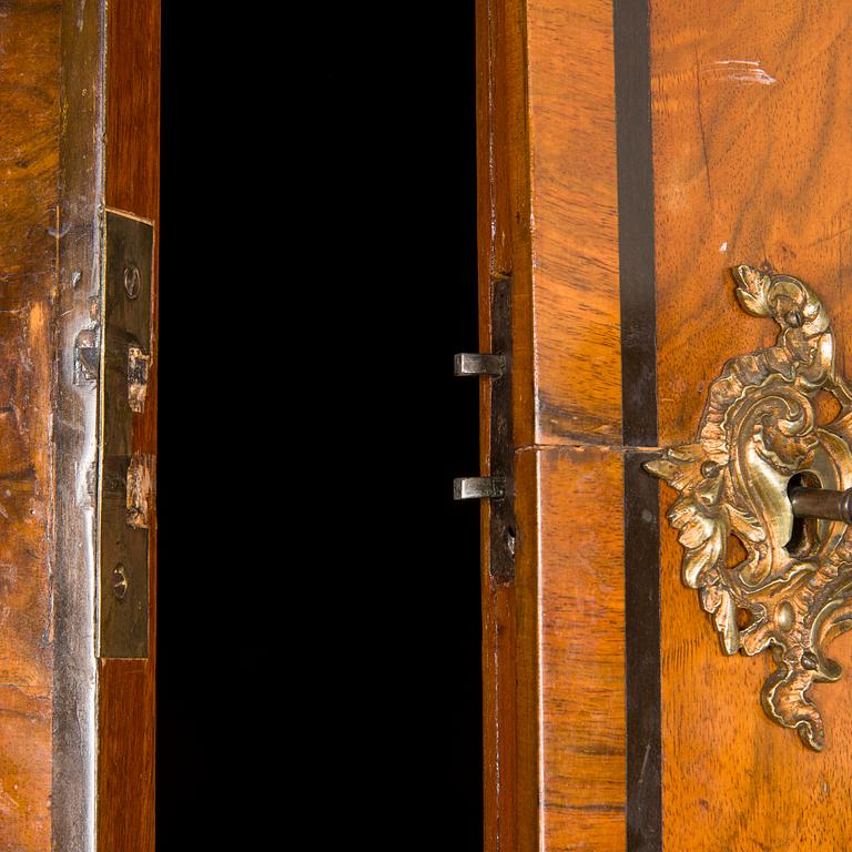 A Swedish late baroque cupboard, mid 18th century.