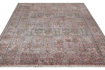 A carpet, silk Kashmir, ca 413 x 303 cm.