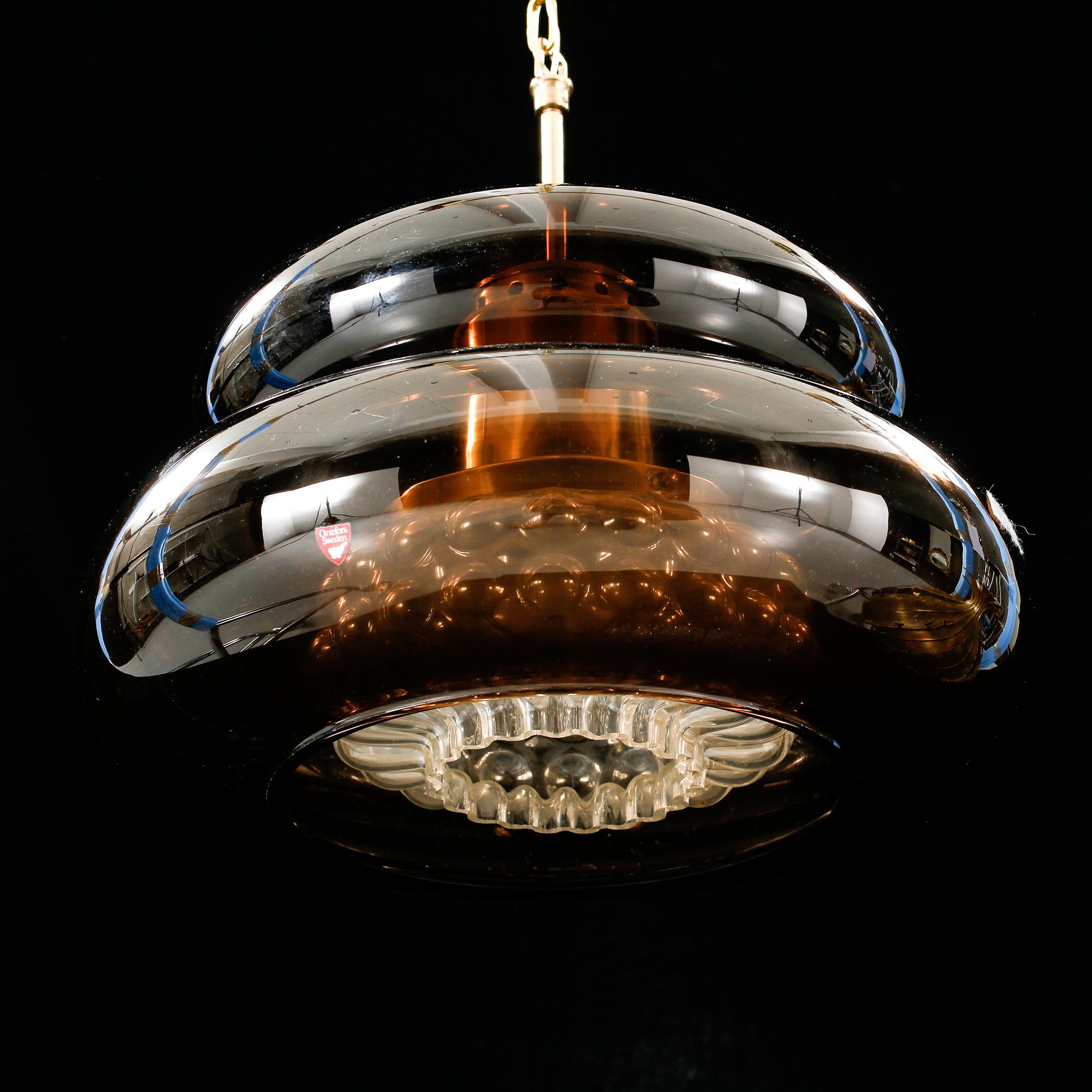 A ceiling lamp "Bubblan" by Carl Fagerlund, Orrefors.