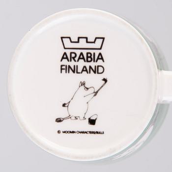 MUMINMUGG, porslin, "Mugg mörkgrön",  Moomin Characters, Arabia 1991-1996.
