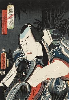 1285. Utagawa Kunisada Kochoro Toyokuni III, Skådespelarporträtt.