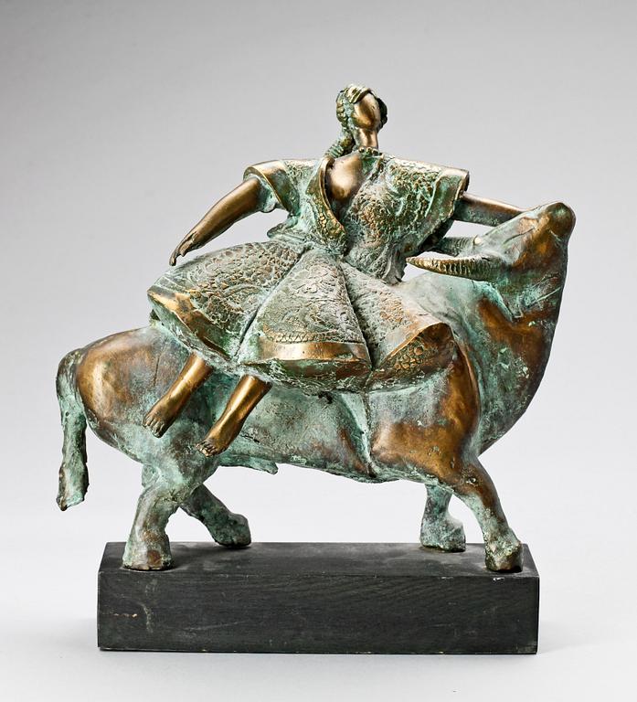 BORIS RUSINOV, skulptur, brons, ej sign, 1900-talets andra hälft.