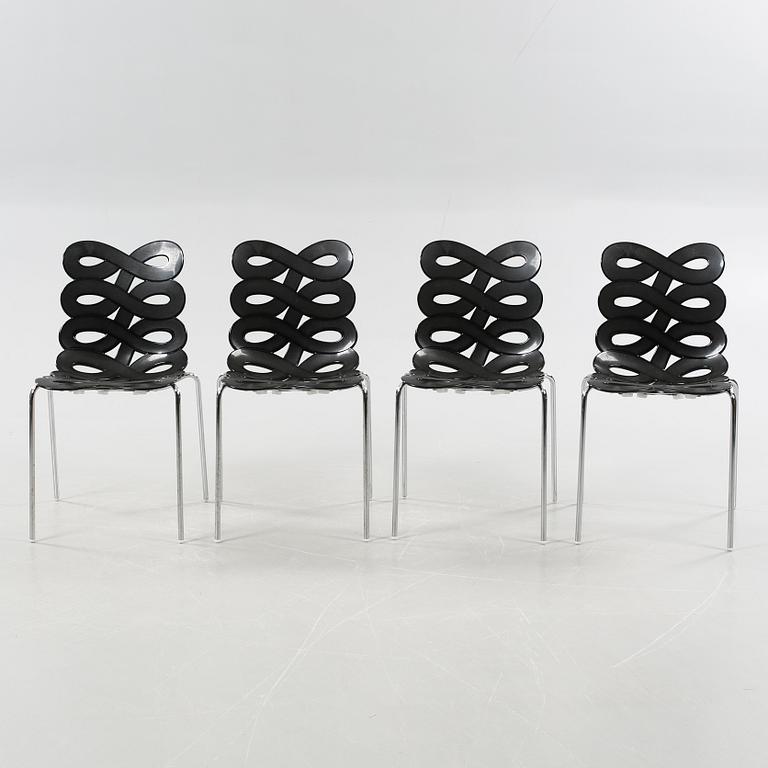Four late 20th century "Diva" chairs designed by Gino Carollo for Ciacci Kreaty.