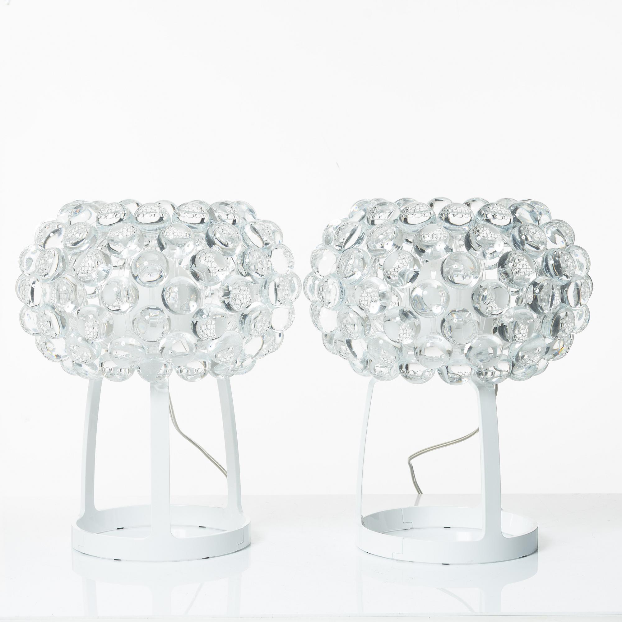 Patricia Urquiola & Eliana Gerotto, bordslampor, ett par, "Caboche Piccola", Foscarini, Italien, efter 2005.