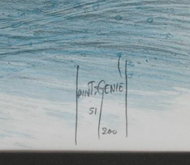 FRANCIS DE LASSUS SAINT-GENIES, färglitografi, signerad och numrerad 51/200.