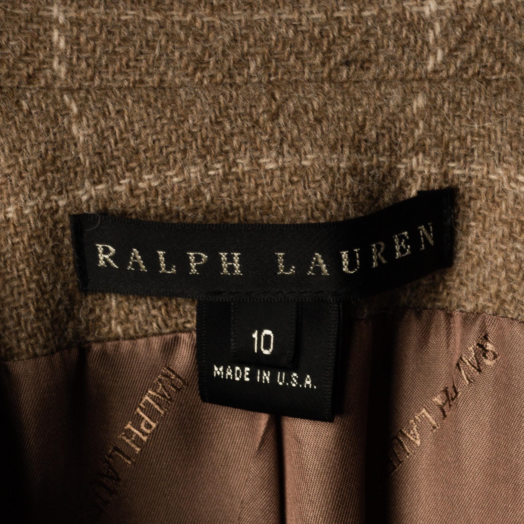 A wool/alpaca jacket by Ralph Lauren and two blouses.