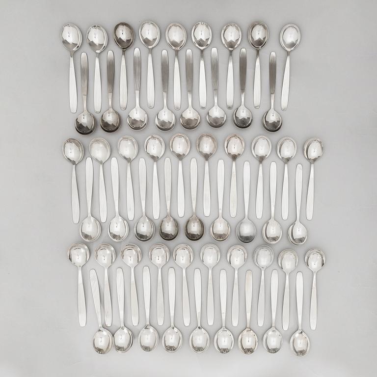 Kaj Franck, bestickserie, 220 st, rostfritt stål, "Scandia", Hackman Sorsakoski. Formgiven 1952.