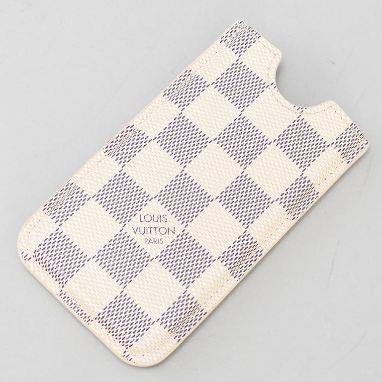 A Louis Vuitton phone case.