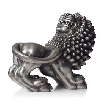 257. Anna Petrus, a pewter sculpture of a lion, Svenskt Tenn, Stockholm 1960.