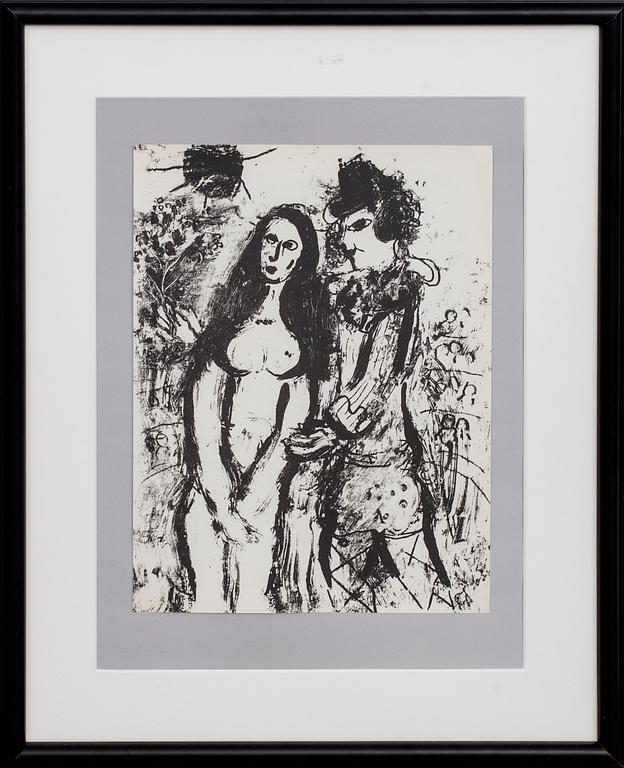 MARC CHAGALL, litografi, ur Chagall Lithographe II, 1963.