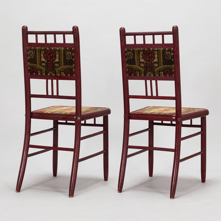 Four model 22 chairs. Suomen tuoli-, kalusto- ja sorvaustehdas, Jyväskylä & Muurame. 1910/20s.