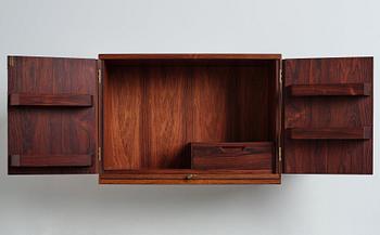 Svend Langkilde, a rosewood wall hung bar cabinet, Langkilde Møbler, Denmark 1960s.