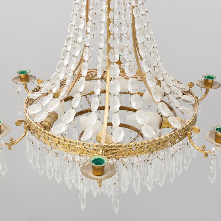 An Empire style chandelier, first half of the 20th Century.
