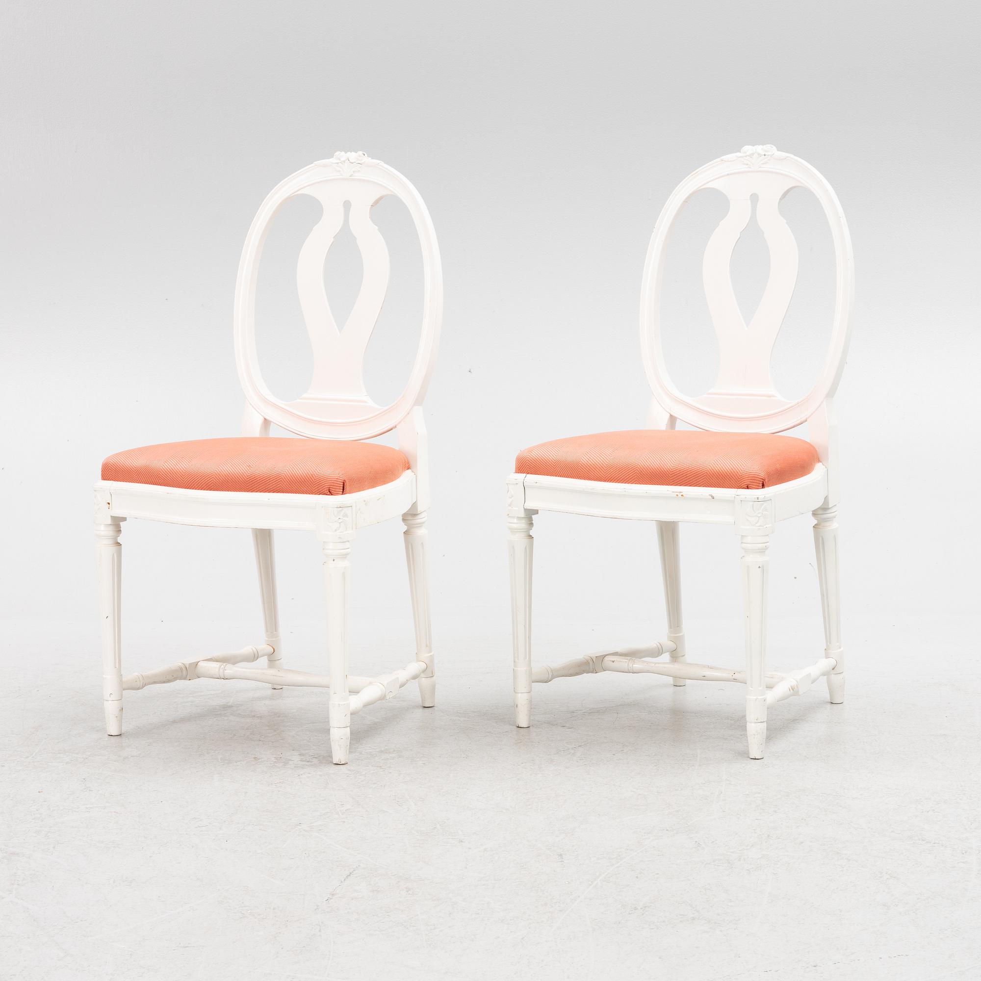 Chairs, 8 pcs, Gustavian style, "Swedish model", 20th century.