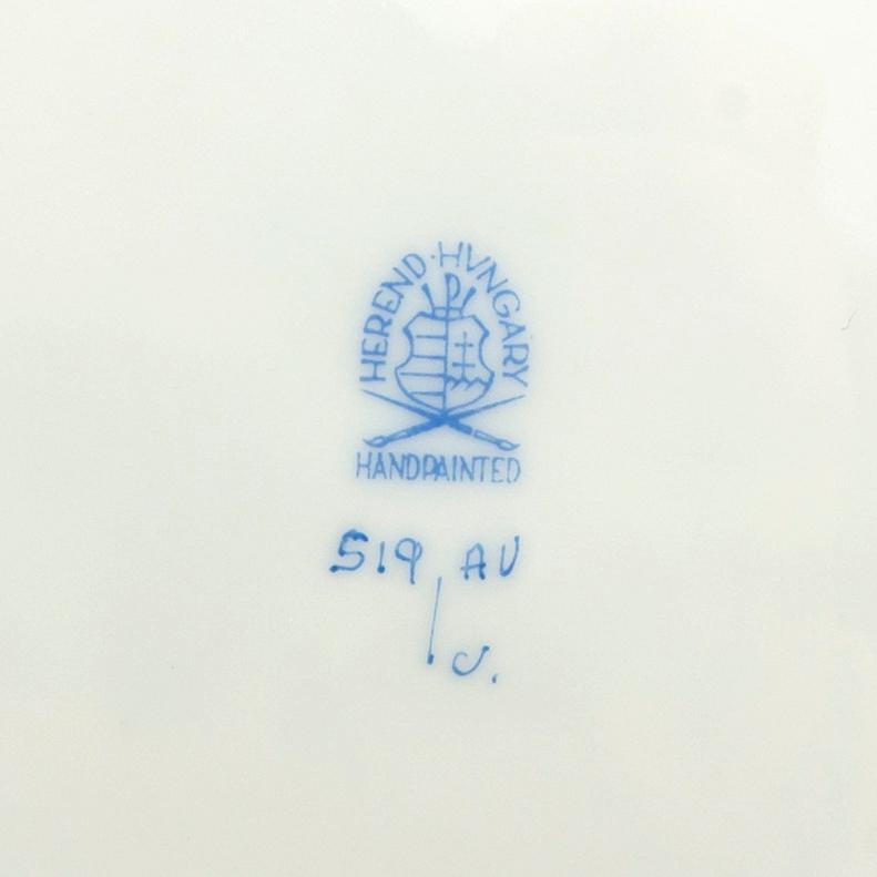 Servis  61 dlr "Golden age/Apponyi vert" Herend Ungern senare delen av 1900-talet porslin.