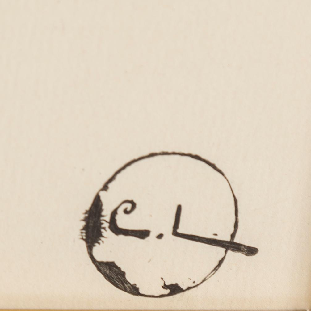 CARL LARSSON, Etching, 1896, printed signature.