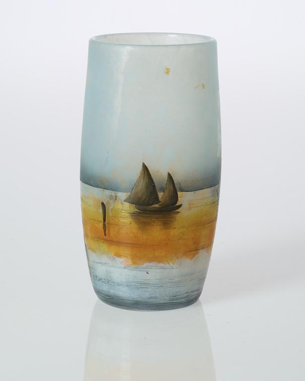 A Daum Art Nouveau cameo glass vase, Nancy, France.