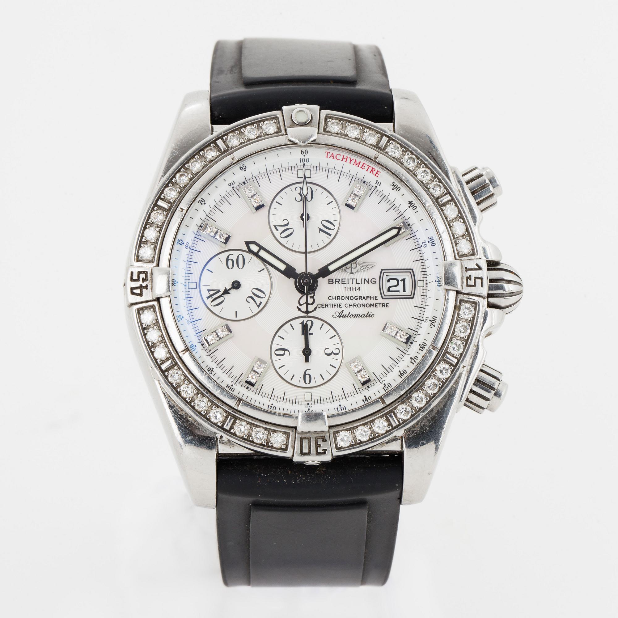 BREITLING, Chronomat Evolution, "Tachymetre", Chronometre, wristwatch, chronograph, 43,7 mm.