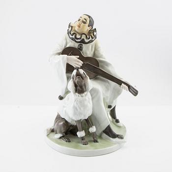 Rudolf Marcuse figurine "Pierrot" Rosenthal marked 1915 porcelain.