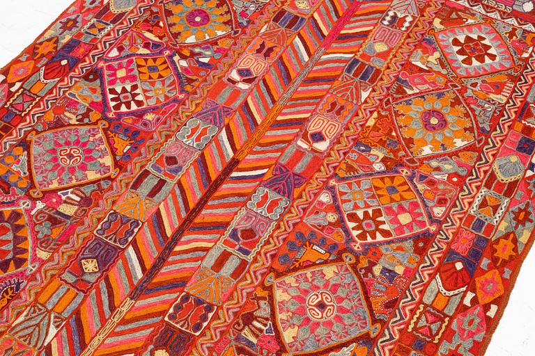 Embroidered textile, old, Marsh nomads, Iraq, approx. 260 x 180 cm.