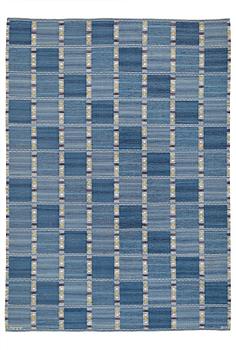 216. Barbro Nilsson, A CARPET, "Falurutan, mellanblå", flat weave, ca 307 x 220 cm, signed AB MMF BN.